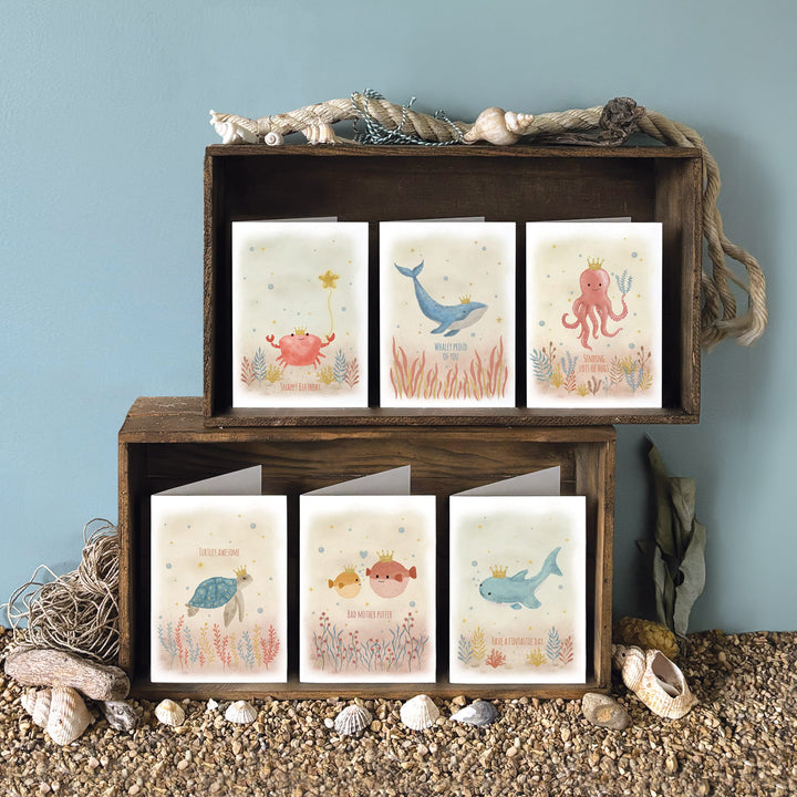 Sealife Birthday Card, Snappy Birthday | East of India Greetings Card East of India Sealife Birthday Card - Snappy Birthday