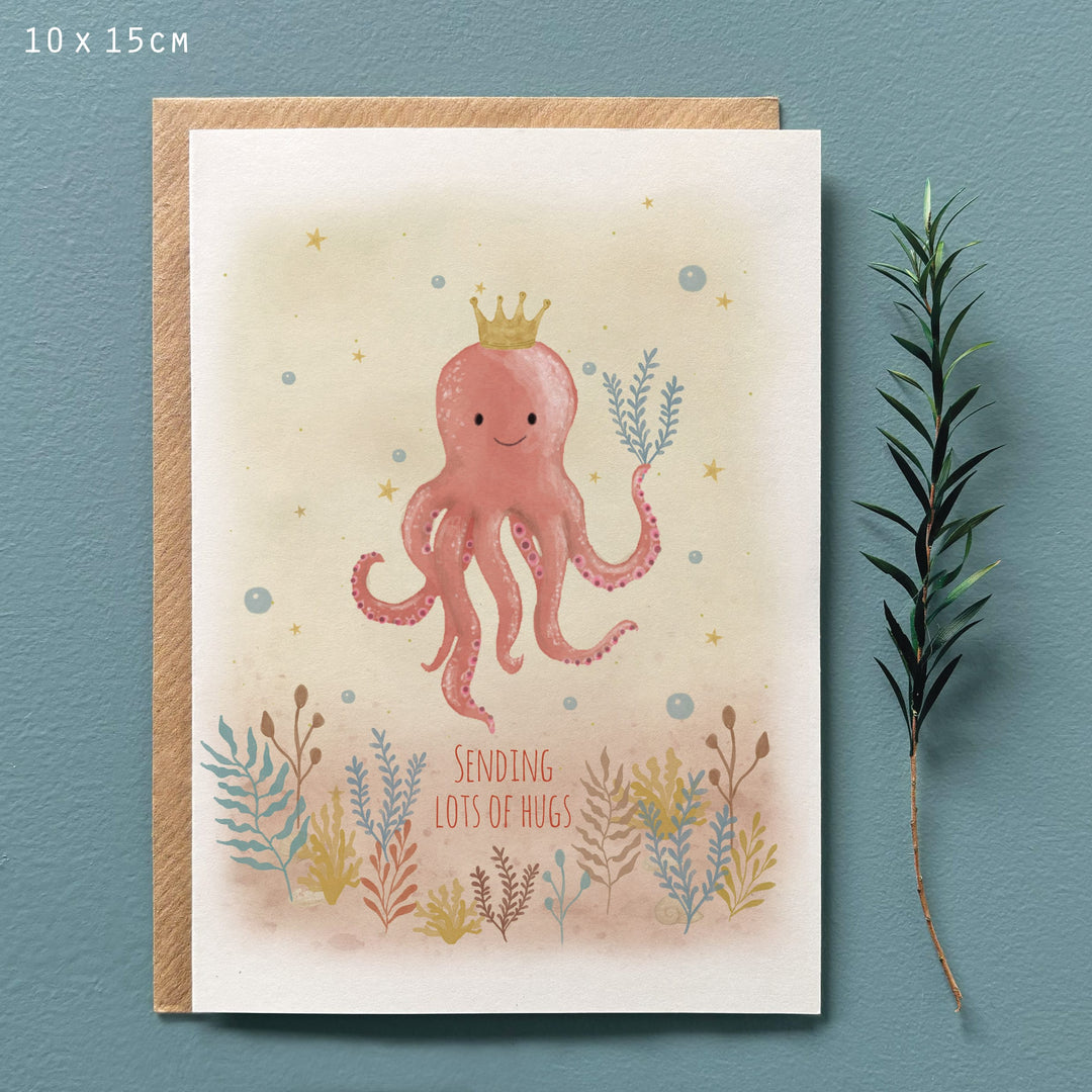 Sealife Greetings Card, Sending Lots of Hugs | East of India Greetings Card East of India Sealife Greetings Card - Sending Lots of Hugs