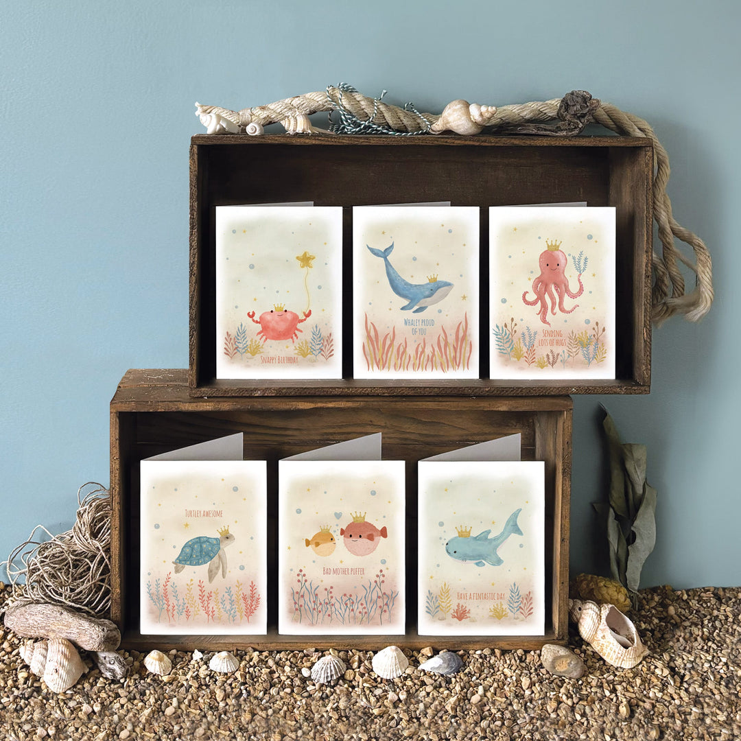 Sealife Greetings Card, Whalely Proud of You | East of India Greetings Card East of India Sealife Greetings Card - Whalely Proud of You