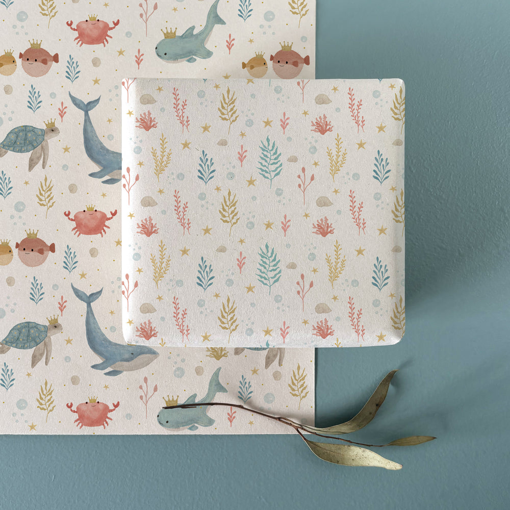 Sealife Wrapping Paper Sheet | East of India Gift Wrap East of India Wrapping Paper Sheet - Sealife