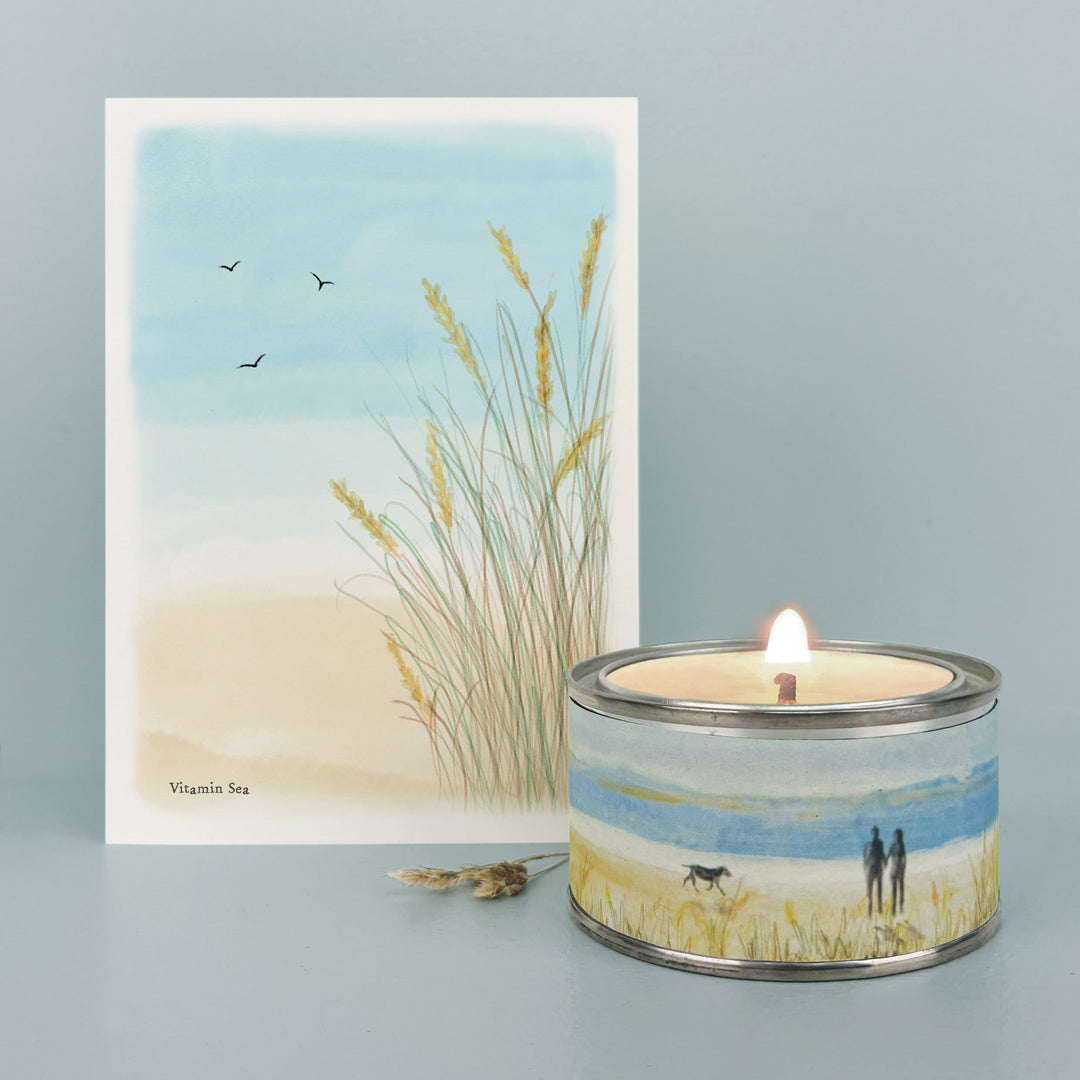Seascape Candle Happiness Is A Day At The Beach | East of India Candles East of India Seascape Candle - Happiness Is A Day At The Beach