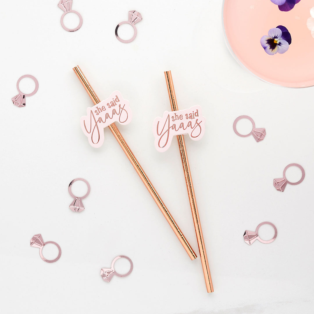 She Said Yaaas Hen Party Straws x 16 - Hen Party Supplies Drinking Straws & Stirrers She Said Yaaas Hen Party Straws x 16