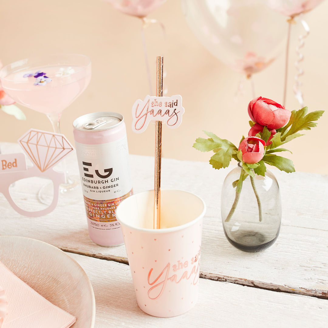 She Said Yaaas Hen Party Straws x 16 - Hen Party Supplies Drinking Straws &amp; Stirrers She Said Yaaas Hen Party Straws x 16