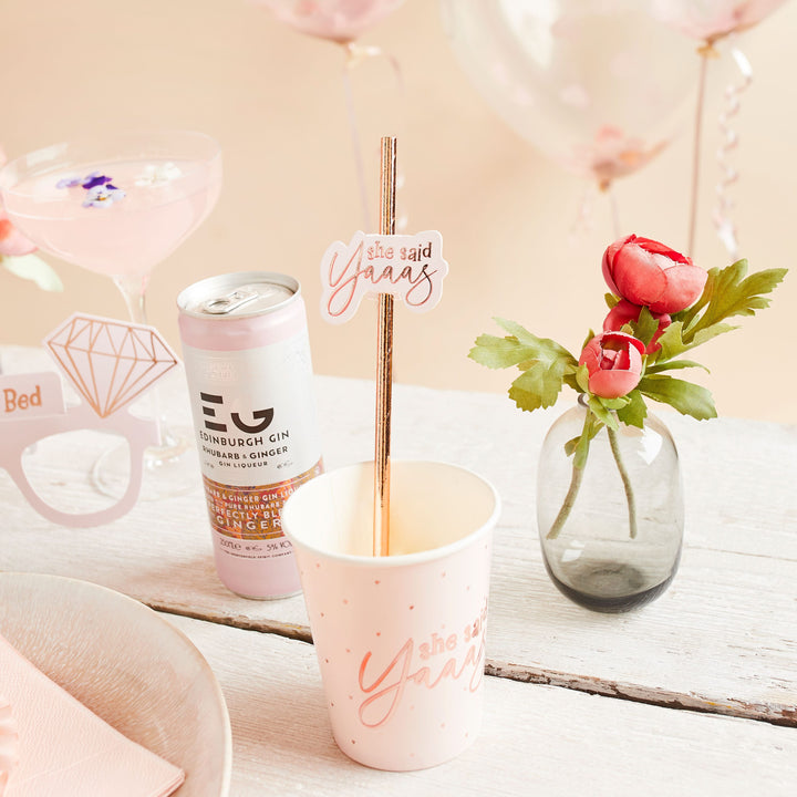 She Said Yaaas Hen Party Straws x 16 - Hen Party Supplies Drinking Straws &amp; Stirrers She Said Yaaas Hen Party Straws x 16