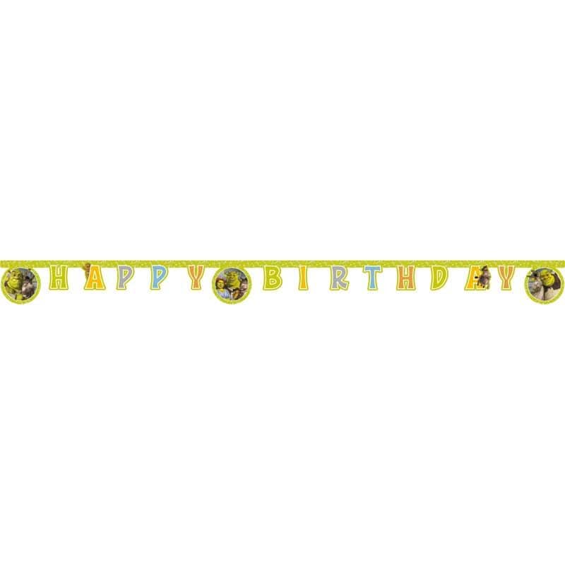 Shrek Happy Birthday Banner - Far Far Away Party Decor Bunting Shrek Happy Birthday Banner