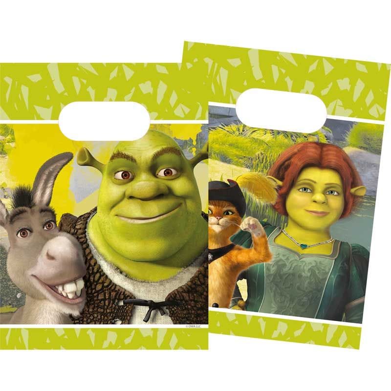 Shrek Paper Party Bags x 4 - Far Far Away Loot Bags Party Bags Shrek Paper Party Bags x 4