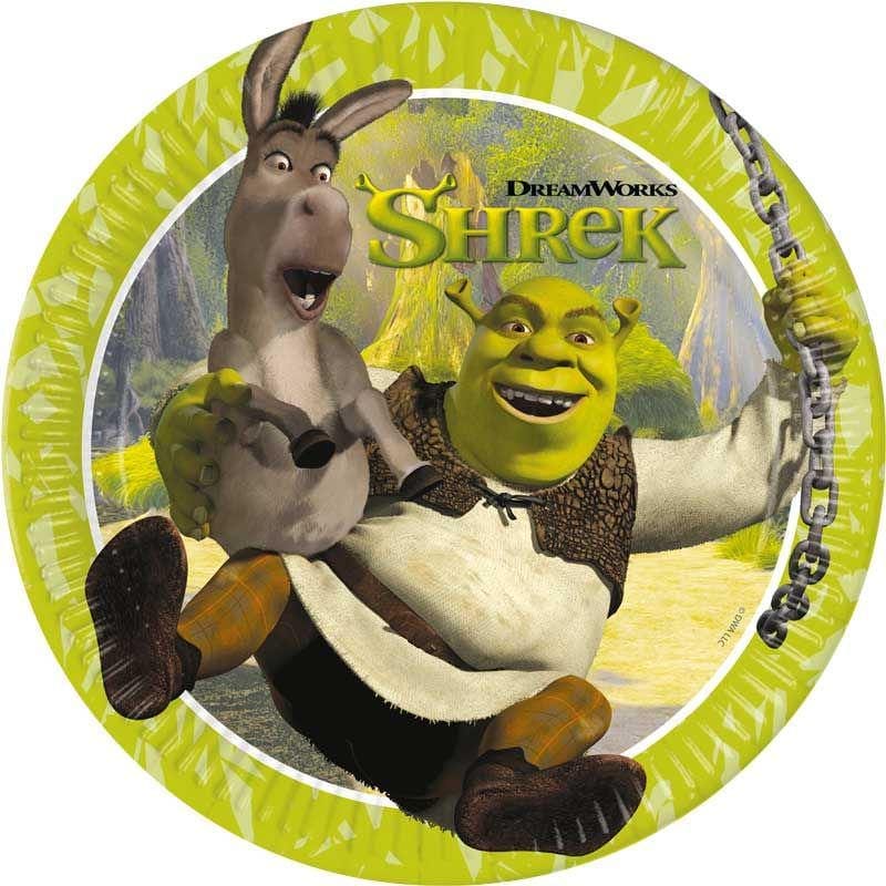Shrek Party Plates x 8 Disposable Plates Shrek Party Plates x 8