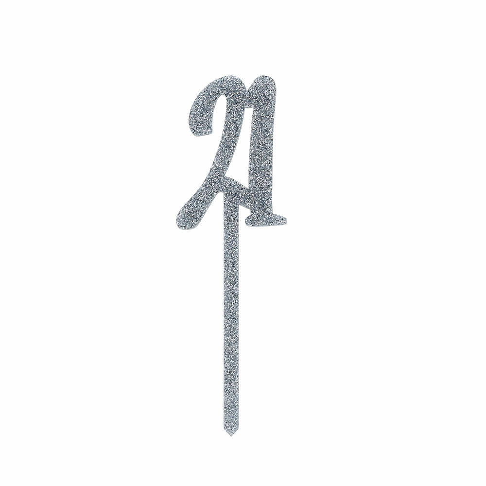 Silver 21 Cake Topper - 21st Birthday Cake Topper Cake Topper Silver 21 Cake Topper