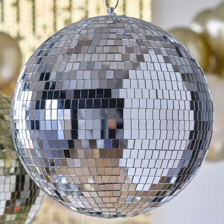 Hanging Decoration Silver Disco Mirrorball Hanging Decoration - Large