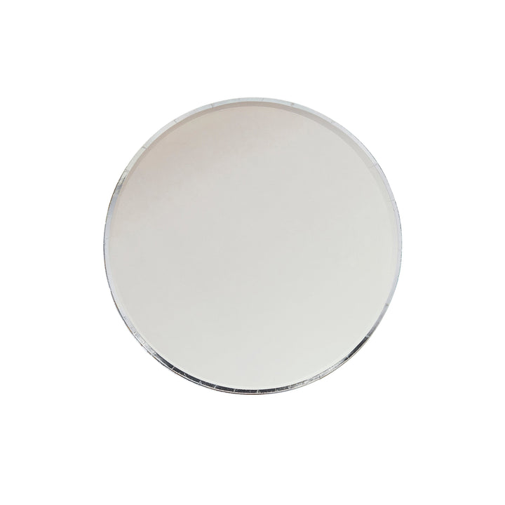 Silver &amp; Grey Ombre Paper Party Plates - Pack of 8 - Silver Party Supplies Disposable Plates Silver &amp; Grey Ombre Party Plates x 8