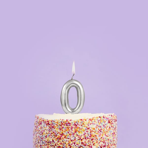 Silver Number 0 Cake Candle Birthday Candles Silver Number 0 Cake Candle