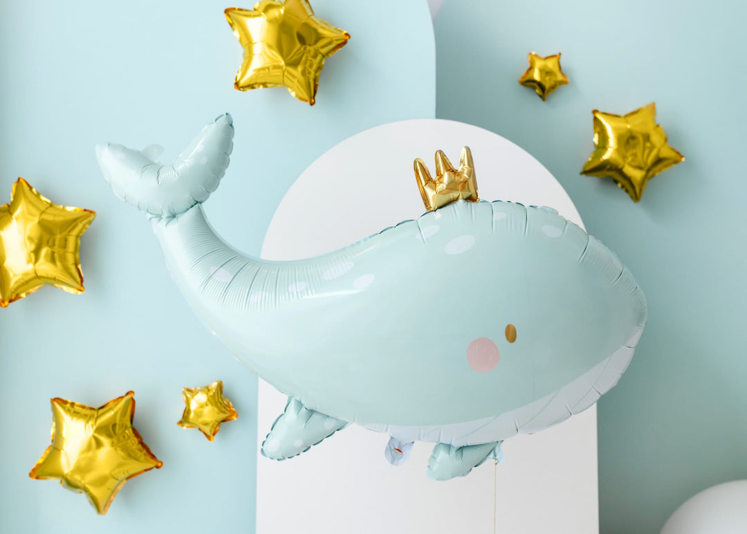 Sky Blue Whale Foil Balloon Foil Balloon Sky Blue Whale Foil Balloon