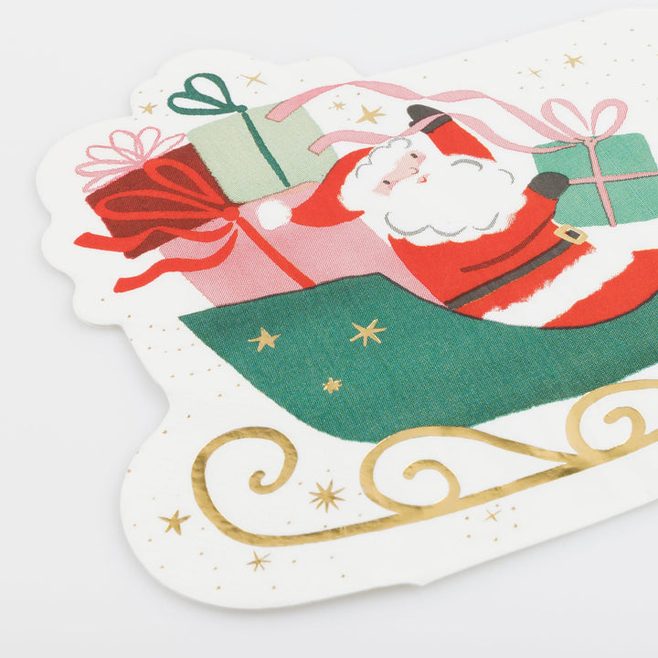 Sleigh Christmas Party Napkins x 16 | Meri Meri Christmas Table party napkins Sleigh Christmas Party Napkins x 16
