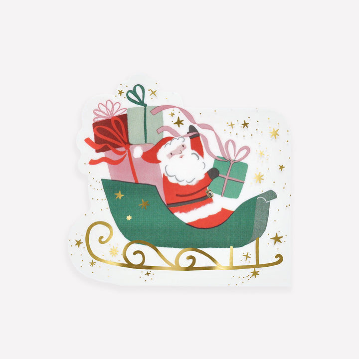 Sleigh Christmas Party Napkins x 16 | Meri Meri Christmas Table party napkins Sleigh Christmas Party Napkins x 16