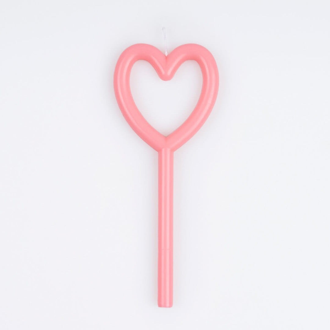 Slim Heart Party Candle | Meri Meri Birthday Candles Slim Heart Party Candle