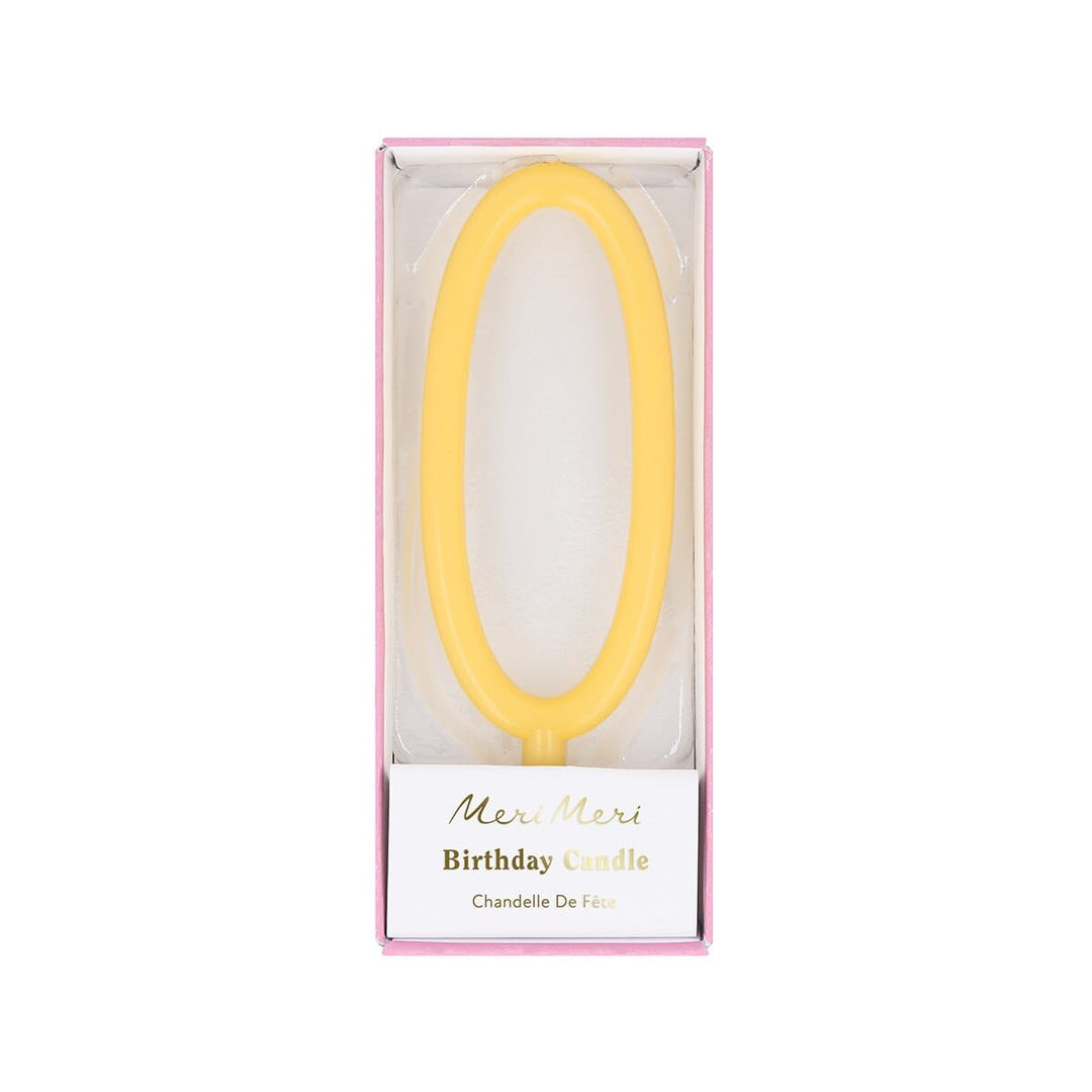 Slim Number 0 Cake Candle | Meri Meri Number Candles Birthday Candles Slim Number 0 Cake Candle