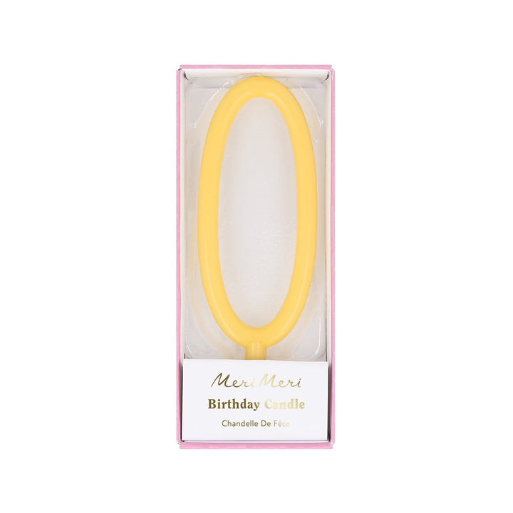 Slim Number 0 Cake Candle | Meri Meri Number Candles Birthday Candles Slim Number 0 Cake Candle
