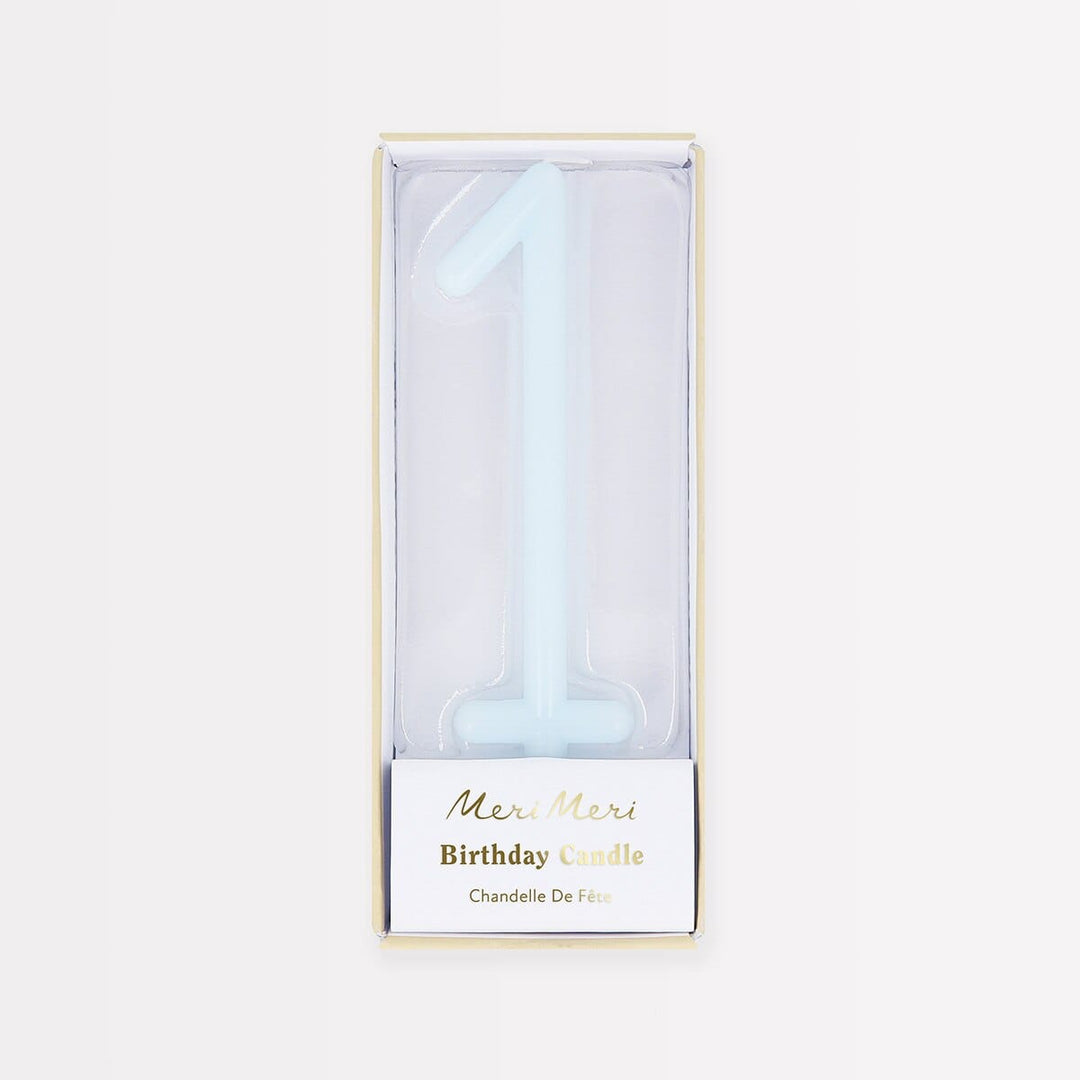 Slim Number 1 Cake Candle | Meri Meri Number Candles Birthday Candles Slim Number 1 Cake Candle