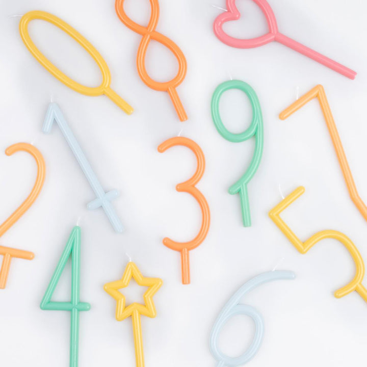 Slim Number 4 Cake Candle | Meri Meri Number Candles Birthday Candles Slim Number 4 Cake Candle