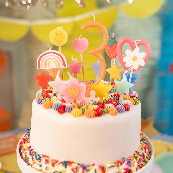 Slim Number 4 Cake Candle | Meri Meri Number Candles Birthday Candles Slim Number 4 Cake Candle
