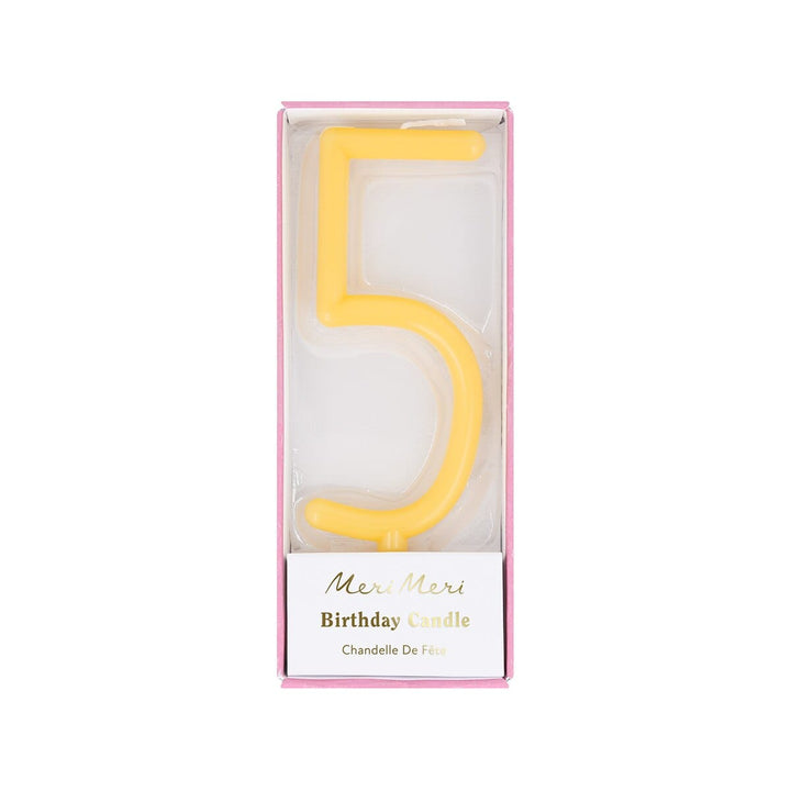 Slim Number 5 Cake Candle | Meri Meri Number Candles Birthday Candles Slim Number 5 Cake Candle