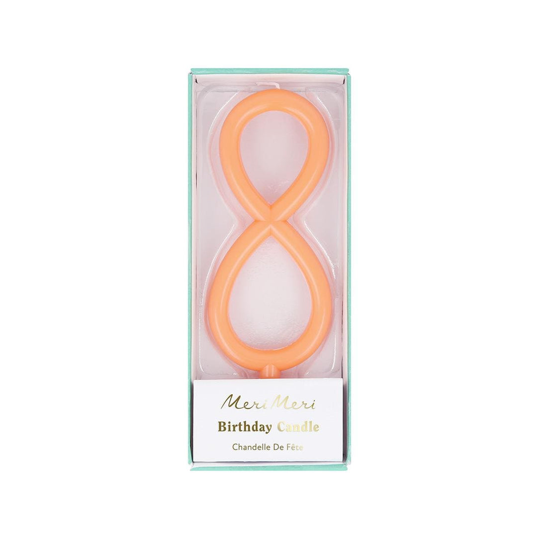 Slim Number 8 Cake Candle | Meri Meri Number Candles Birthday Candles Slim Number 8 Cake Candle