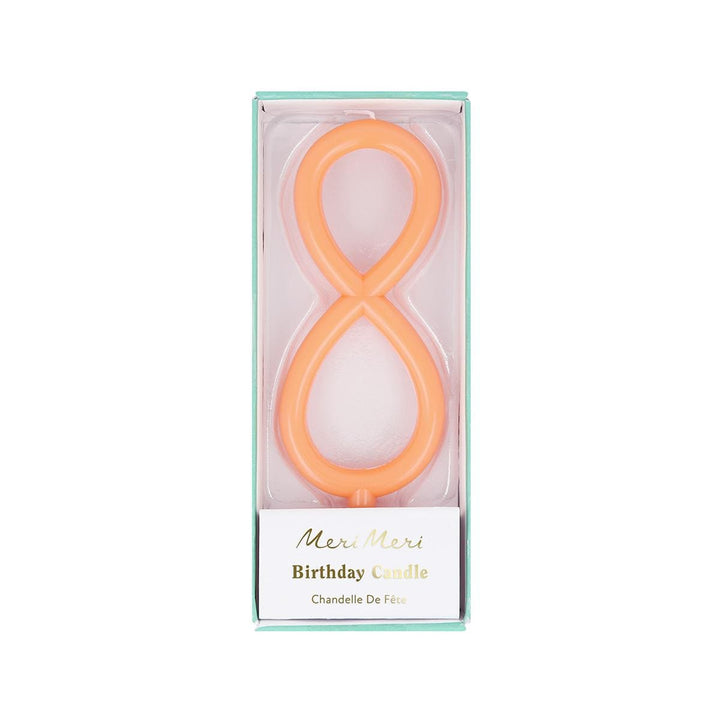 Slim Number 8 Cake Candle | Meri Meri Number Candles Birthday Candles Slim Number 8 Cake Candle