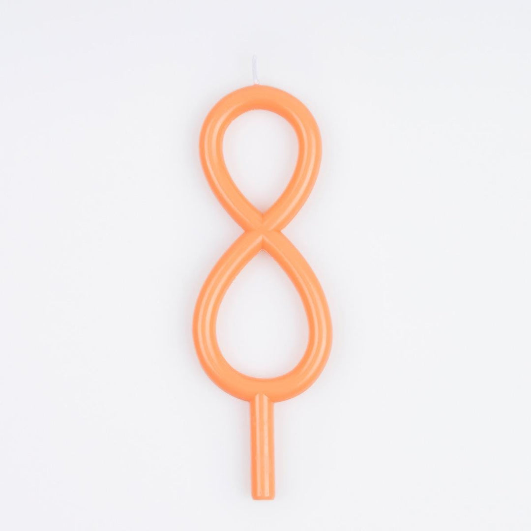 Slim Number 8 Cake Candle | Meri Meri Number Candles Birthday Candles Slim Number 8 Cake Candle