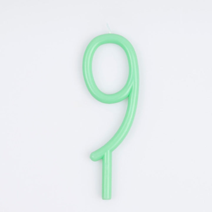Slim Number 9 Cake Candle | Meri Meri Number Candles Birthday Candles Slim Number 9 Cake Candle