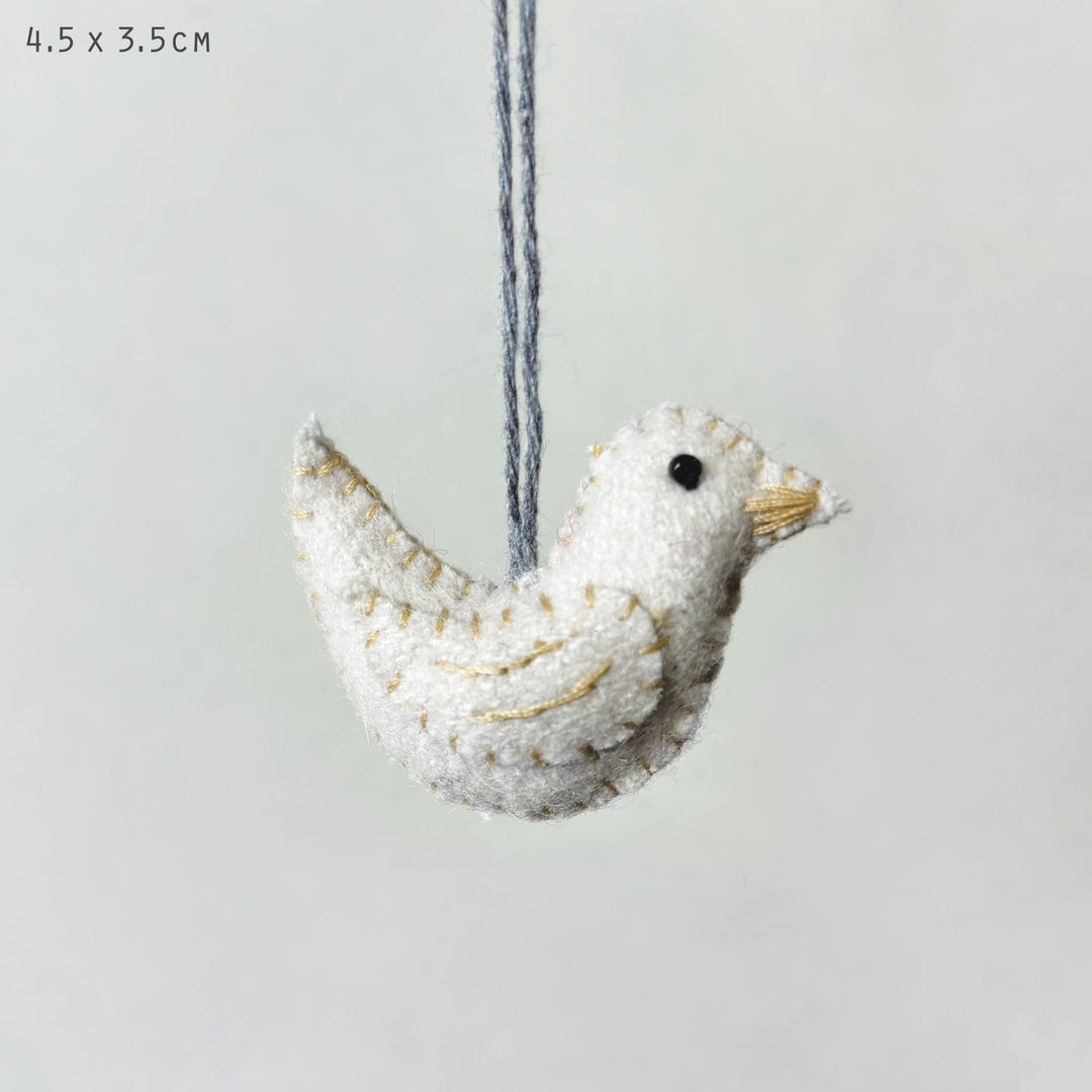 Small Embroidered Cream Easter Chick by East of India Easter Decoration East of India Small Embroidered Easter Chick Decoration - Cream