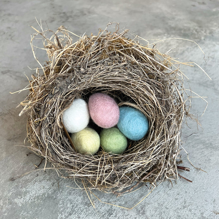 Small Green Felt Easter Egg Decoration by East of India Easter Decoration East of India Small Plain Felt Easter Egg Decoration - Green