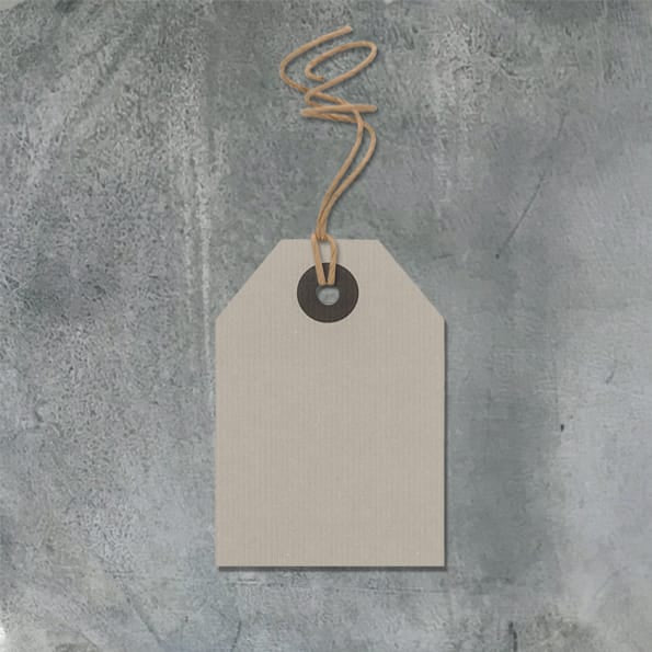 Small Grey Gift Label | East of India Gift Tags East of India Small Gift Label - Grey