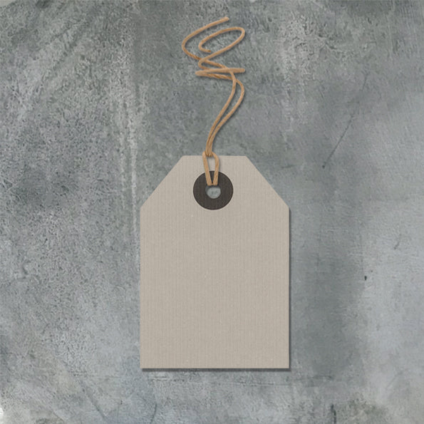 Small Grey Gift Label | East of India Gift Tags East of India Small Gift Label - Grey
