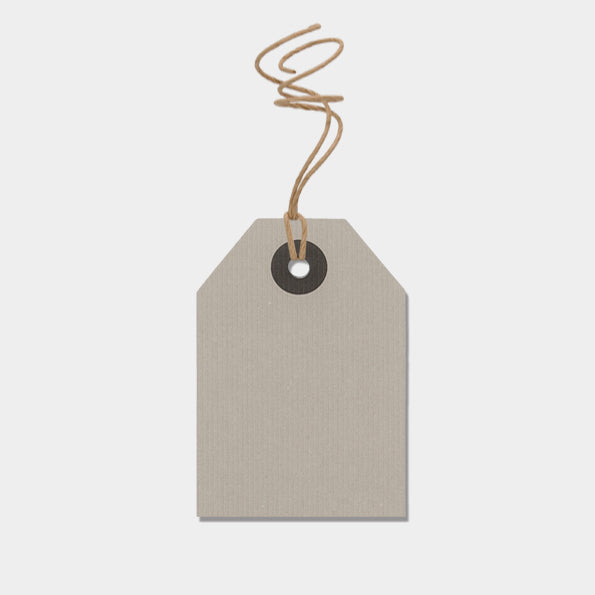 Small Grey Gift Label | East of India Gift Tags East of India Small Gift Label - Grey