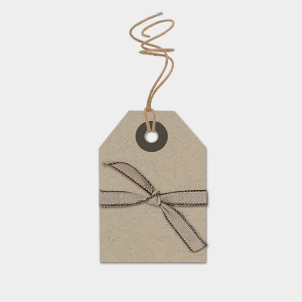 Small Kraft Gift Labels, Pack of 6 | East of India Gift Tags East of India Small Gift Labels - Kraft, Pack of 6