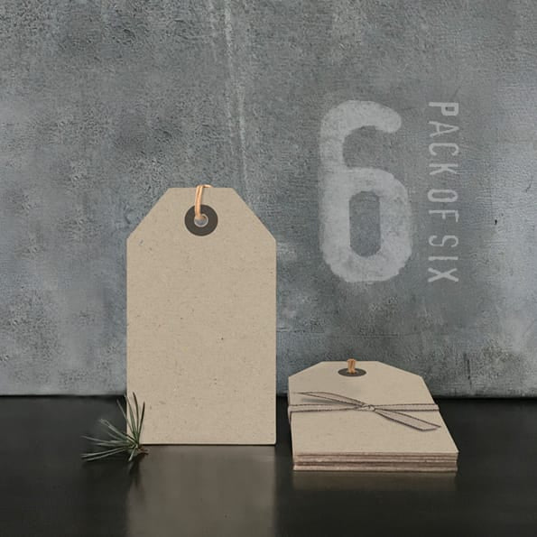 Small Kraft Gift Labels, Pack of 6 | East of India Gift Tags East of India Small Gift Labels - Kraft, Pack of 6