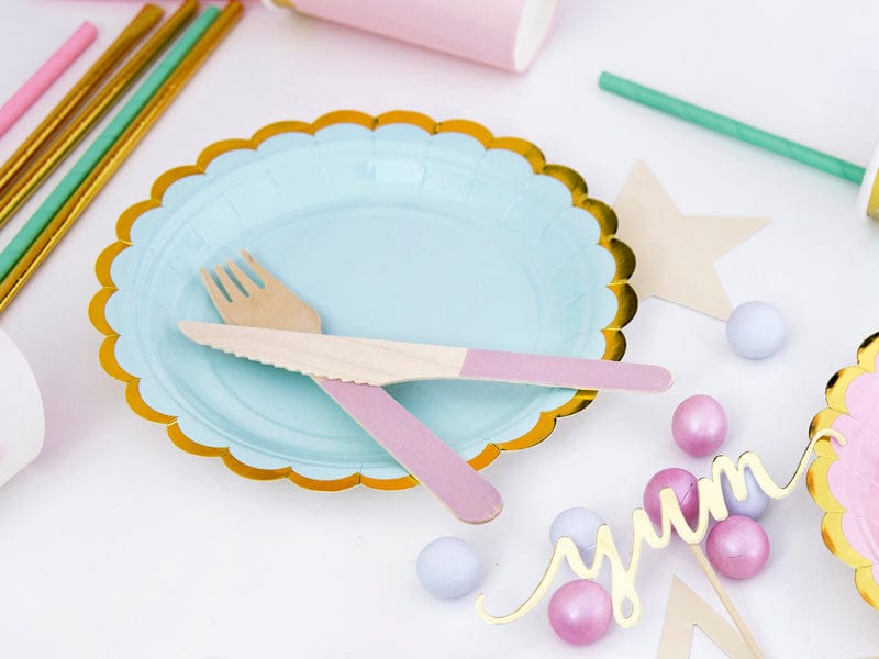 Small Pastel Mint Scallop Party Plates x 6 Disposable Plates Small Pastel Mint Scallop Party Plates x 6