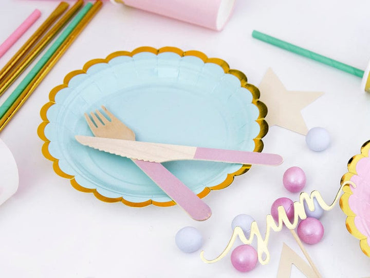 Small Pastel Mint Scallop Party Plates x 6 Disposable Plates Small Pastel Mint Scallop Party Plates x 6
