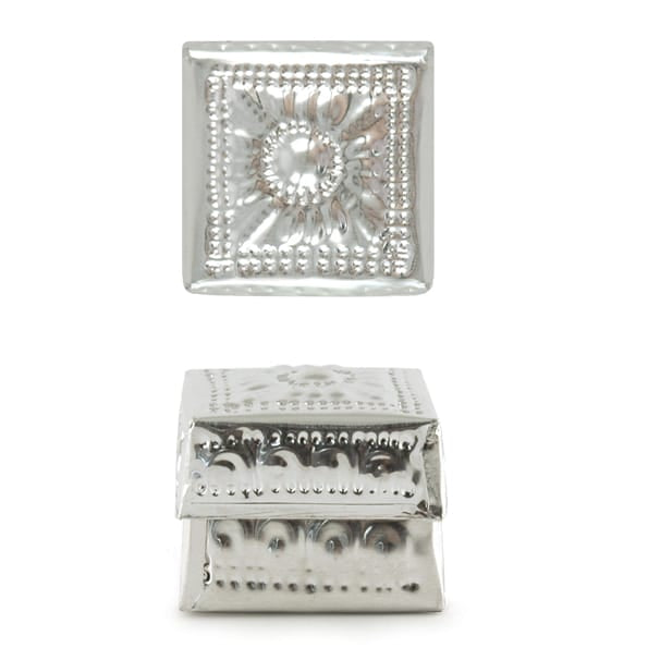 Small Pressed Metal Gift Box | East of India Gift Wrap East of India Small Pressed Metal Gift Box