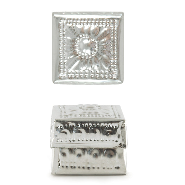 Small Pressed Metal Gift Box | East of India Gift Wrap East of India Small Pressed Metal Gift Box