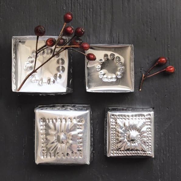 Small Pressed Metal Gift Box | East of India Gift Wrap East of India Small Pressed Metal Gift Box