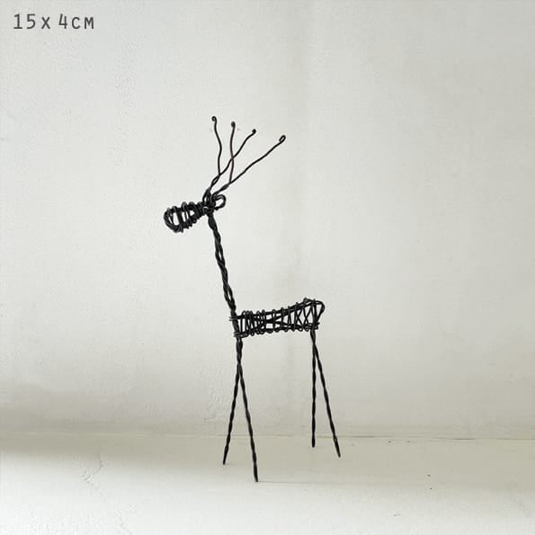 Small Rusty Wire Standing Reindeer | East of India Christmas Decoration East of India Small Rusty Wire Standing Reindeer