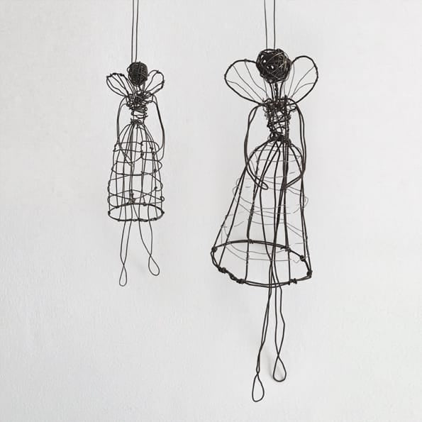 Small Woven Rusty Wire Christmas Angel | East of India Christmas Decoration East of India Small Woven Rusty Wire Angel