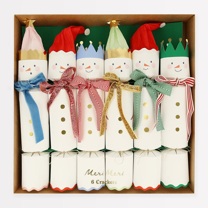 Snowmen Christmas Crackers x 6 | Meri Meri christmas crackers Snowmen Christmas Crackers x 6