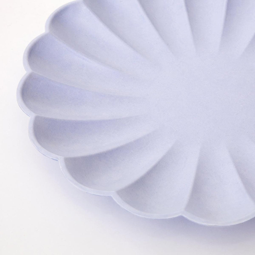 Soft Lilac Compostable Large Party Plates x 8 | Meri Meri party plates Soft Lilac Compostable Large Party Plates x 8