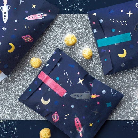 Space Party Paper Treat Bags x 6
