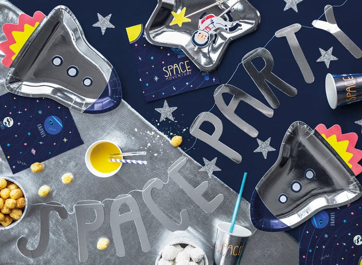 Space Party Rocket Paper Plates - Party Deco Party Supplies Space Party Rocket Paper Plates x 6