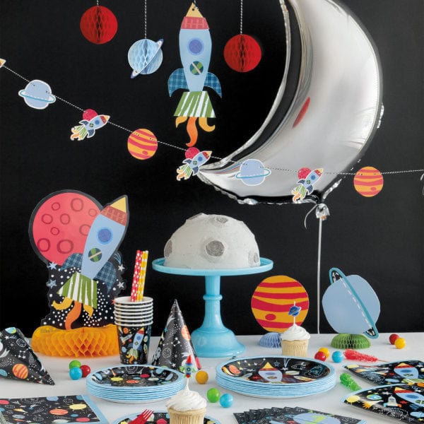 Space Party Supplies - Outer Space Large Party Plates x 8 Party Supplies Outer Space Large Party Plates x 8