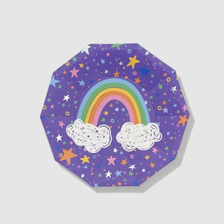 Sparkella Rainbow Small Party Plates - Coterie Party Supplies Coterie x Sparkella Rainbow Small Party Plates x 10