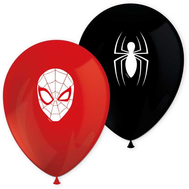 Spider-Man Latex Balloons x 8 - Marvel Printed Balloons Balloons Spider-Man Latex Balloons x 8